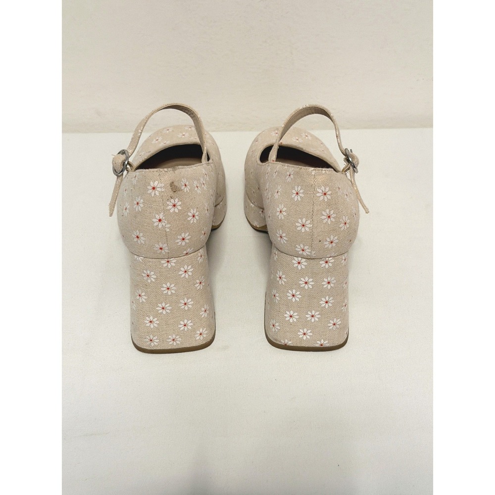 Madden Girl Floral Mary Jane Shoes Sz 9.5 Daisy Floral Platform Block Heel Retro - Picture 8 of 12